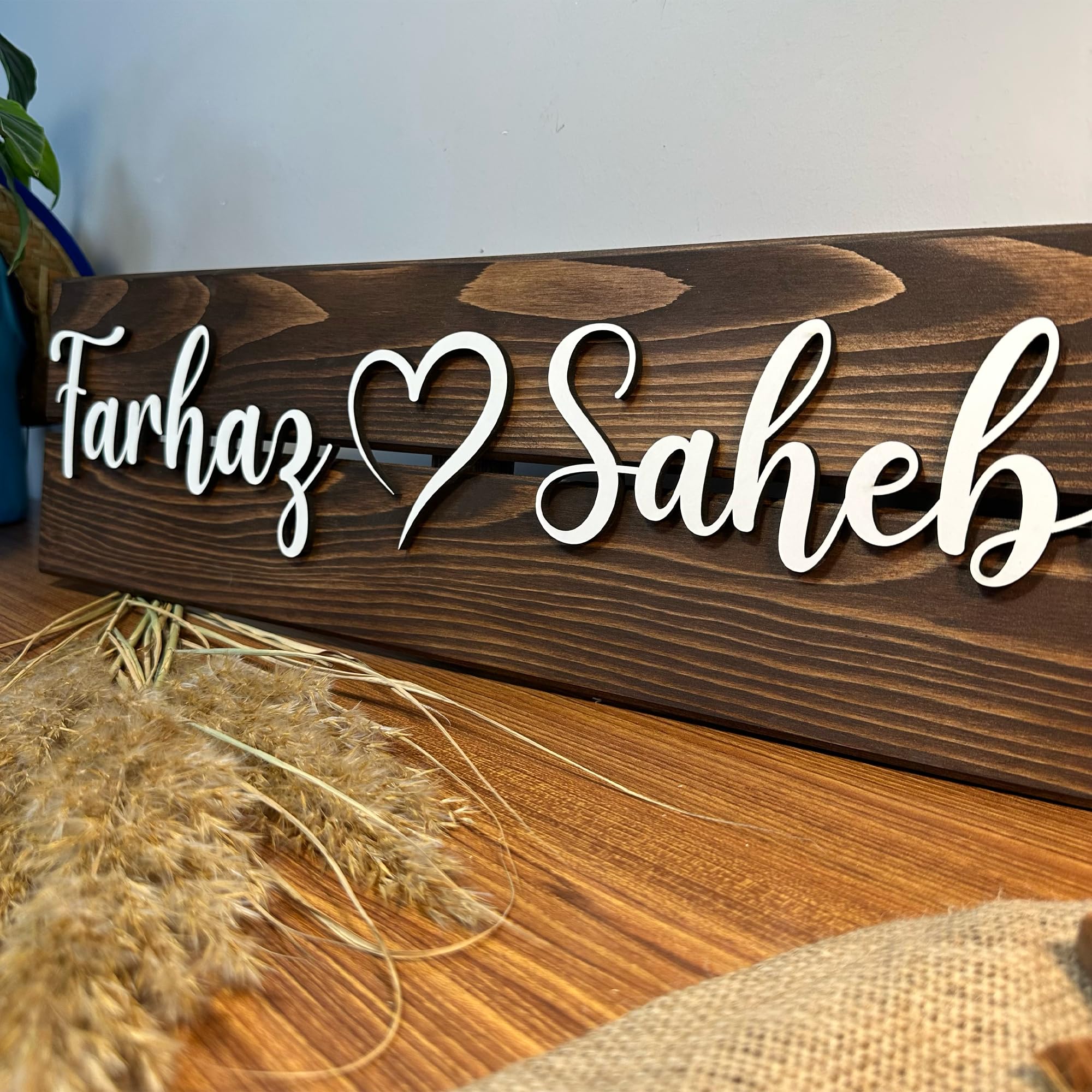 Personalized Couples Name Wood Sign - Valentine's Gift | Aydan's Unique Finds