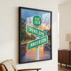 Custom Anniversary Star Map - Glass Wall Art for Couples