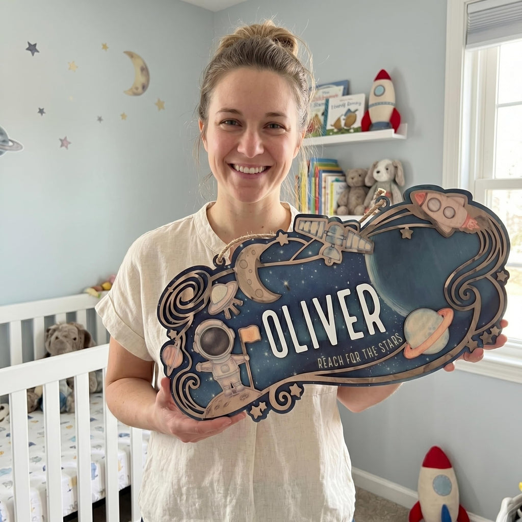 Custom Safari Nursery Sign - Jungle Animals Wood Decor | Aydan's Unique Finds