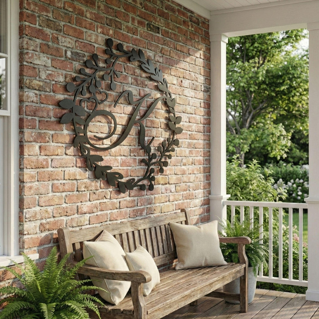 Custom Metal Monogram Family Name Sign - Modern Wall Art