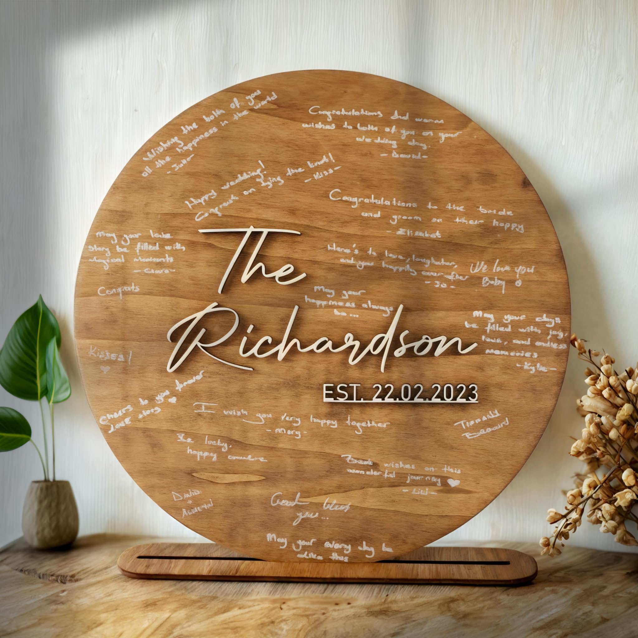Personalized Wedding Guestbook Sign - Wooden Keepsake