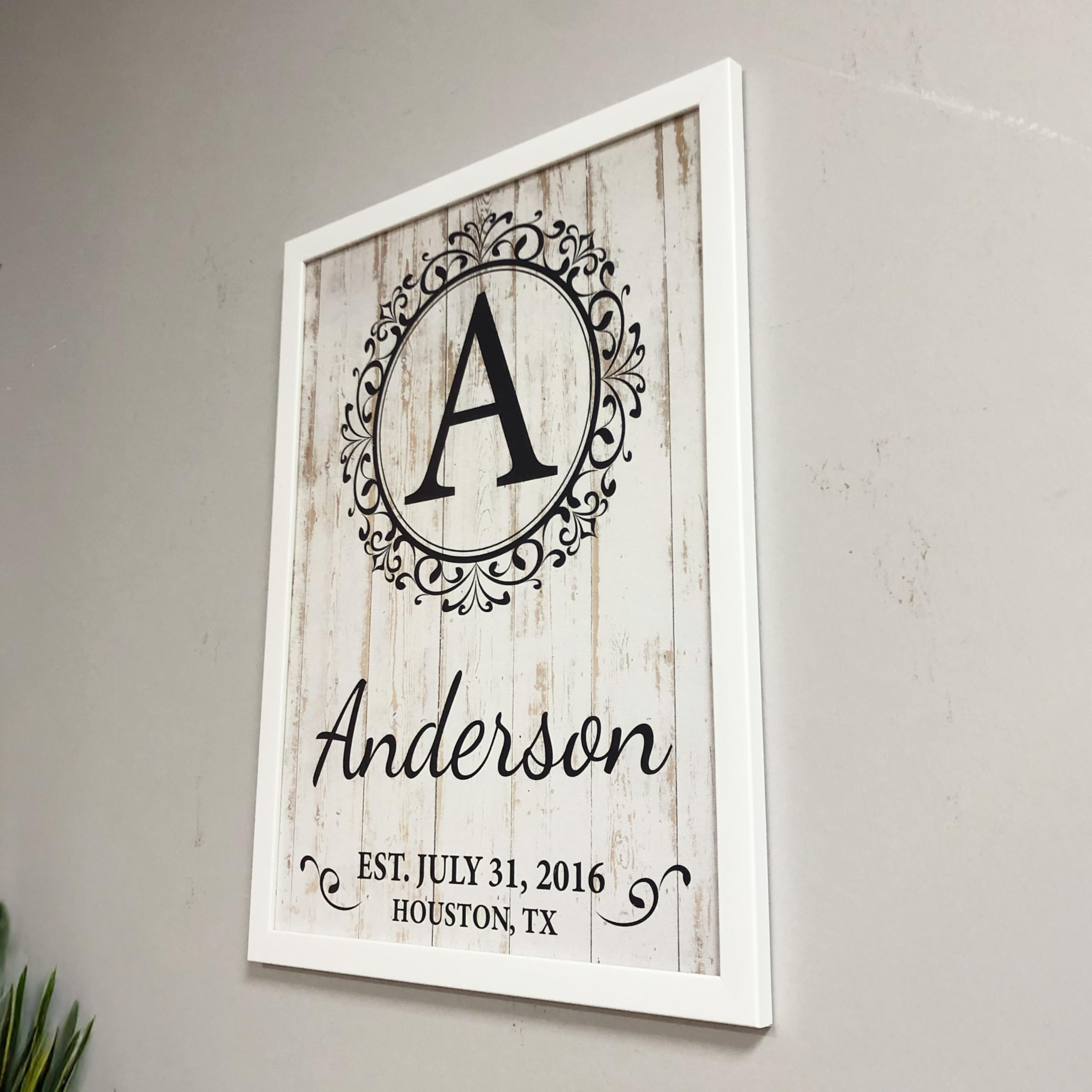 Personalized Monogram Family Wood Sign - Wedding Decor | Aydan's Unique Finds
