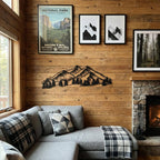 Nature Landscape Metal Wall Art - Mountain & Tree Decor | Aydan's Unique Finds