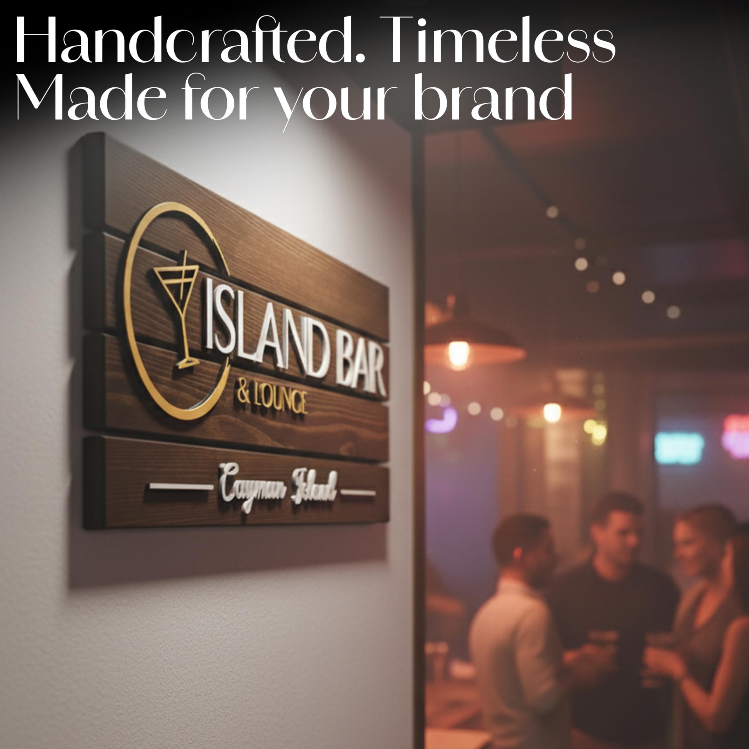 Custom 3D Wood Business Sign - Personalized Logo Plaque | Aydan's Unique Finds