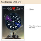 Custom Anniversary Star Map - Glass Wall Art for Couples | Aydan's Unique Finds