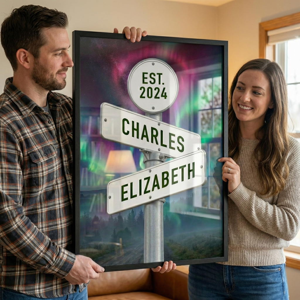 Custom Anniversary Star Map - Glass Wall Art for Couples | Aydan's Unique Finds