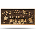 Custom Wood Backyard Bar Sign - Personalized Lounge Decor | Aydan's Unique Finds