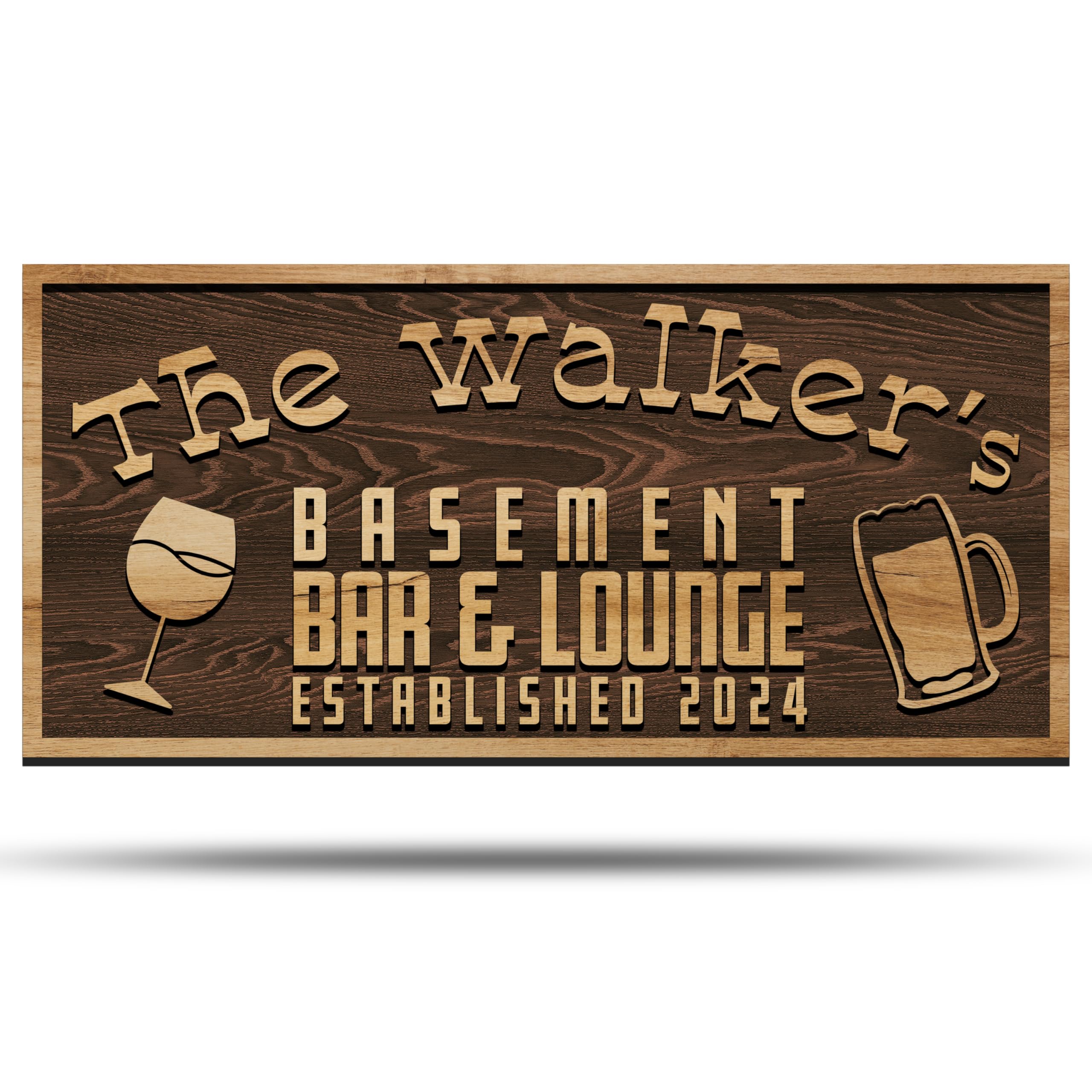 Custom Wood Backyard Bar Sign - Personalized Lounge Decor | Aydan's Unique Finds