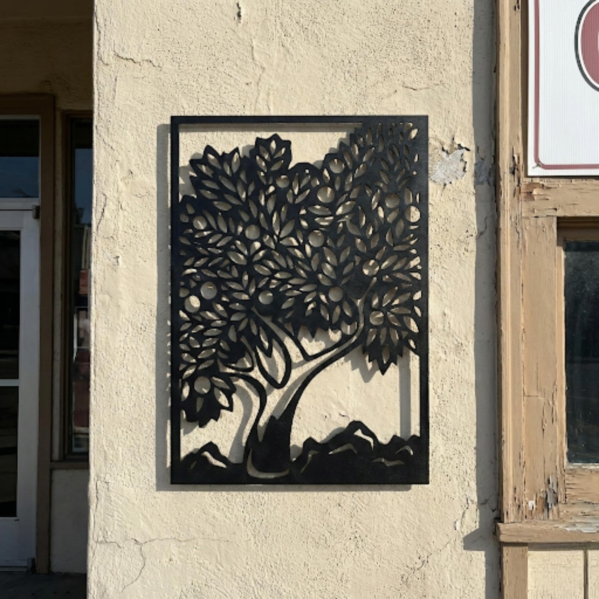 Nature Landscape Metal Wall Art - Mountain & Tree Decor