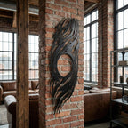Modern Abstract Metal Wall Art - Minimalist Line Decor