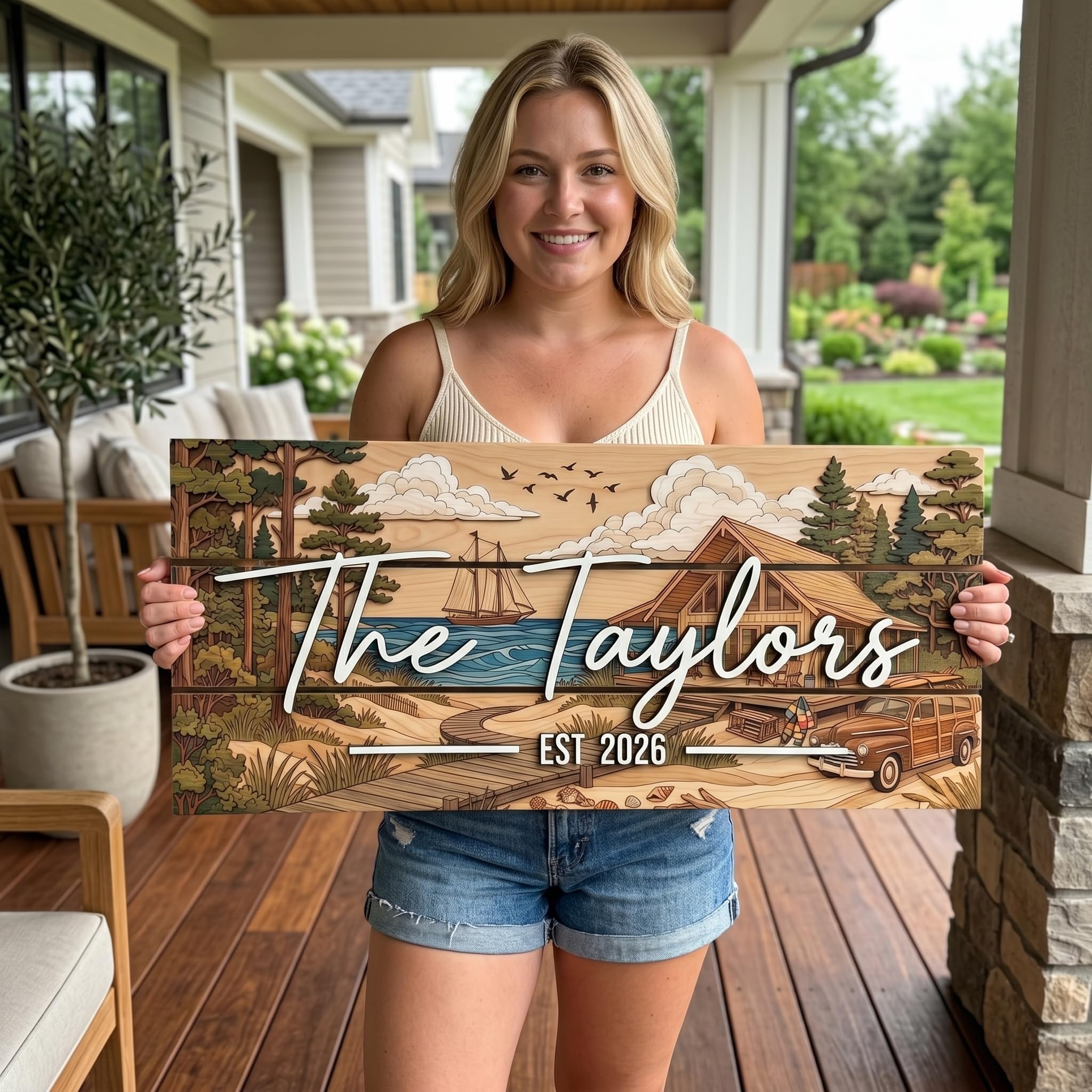 Custom Colorful Themed Pallet Family Name Sign | Aydan's Unique Finds