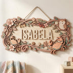 Custom Safari Nursery Sign - Jungle Animals Wood Decor