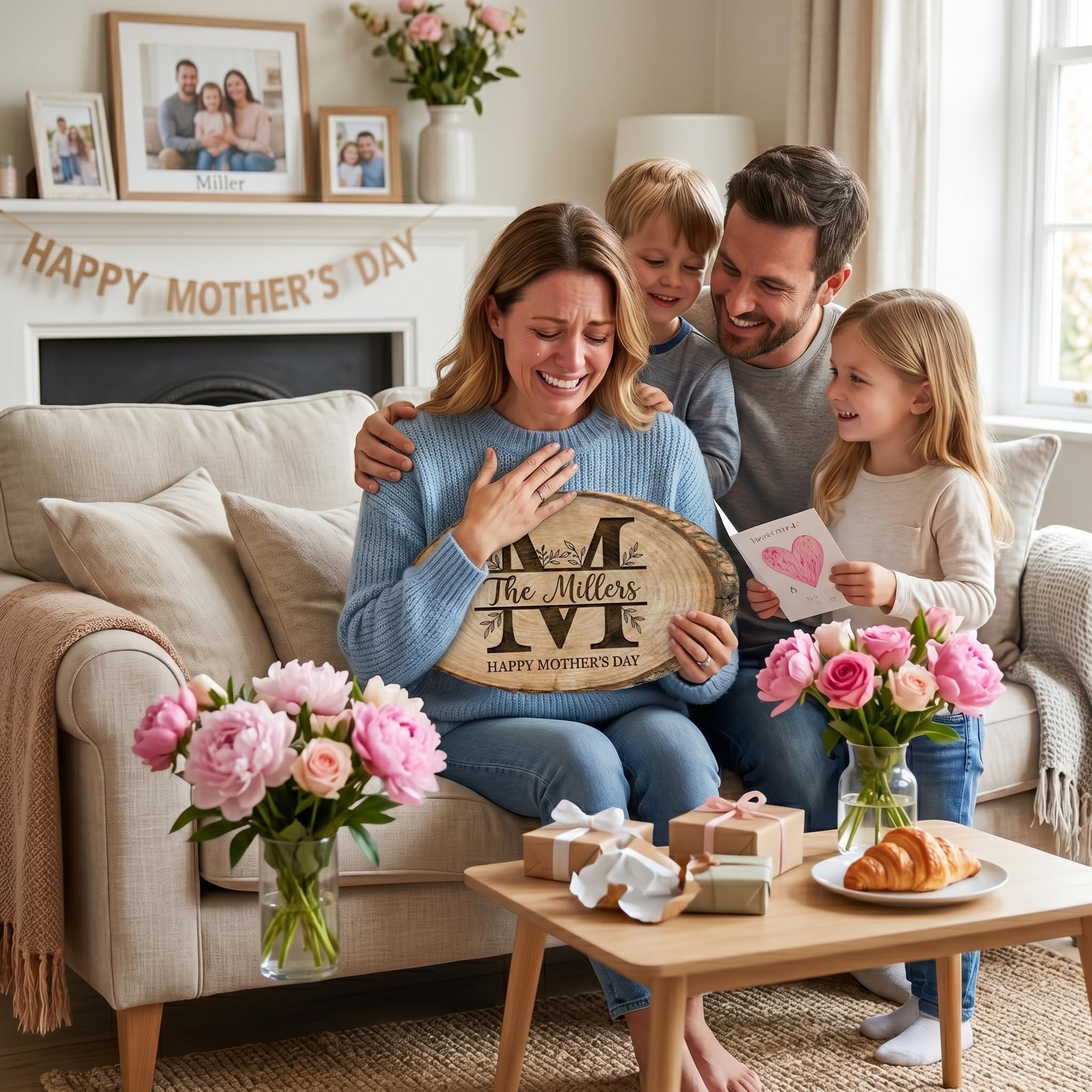Personalized Mother's Day Wood Plaque - Family Names