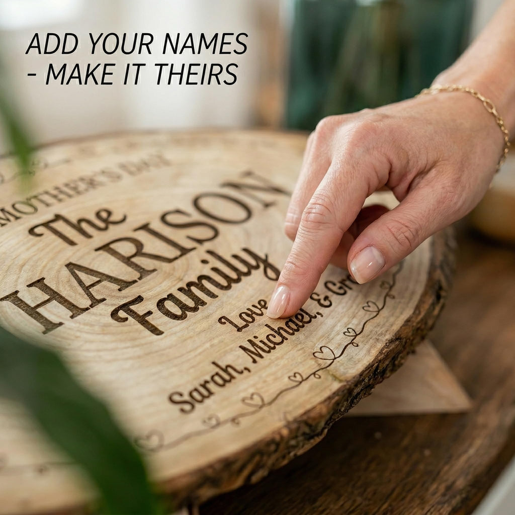 Personalized Mother's Day Wood Plaque - Family Names