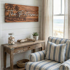 Decorative Wood Family Sign - Coastal Farmhouse Decor | Aydan's Unique Finds