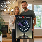 Custom Anniversary Star Map - Glass Wall Art for Couples | Aydan's Unique Finds