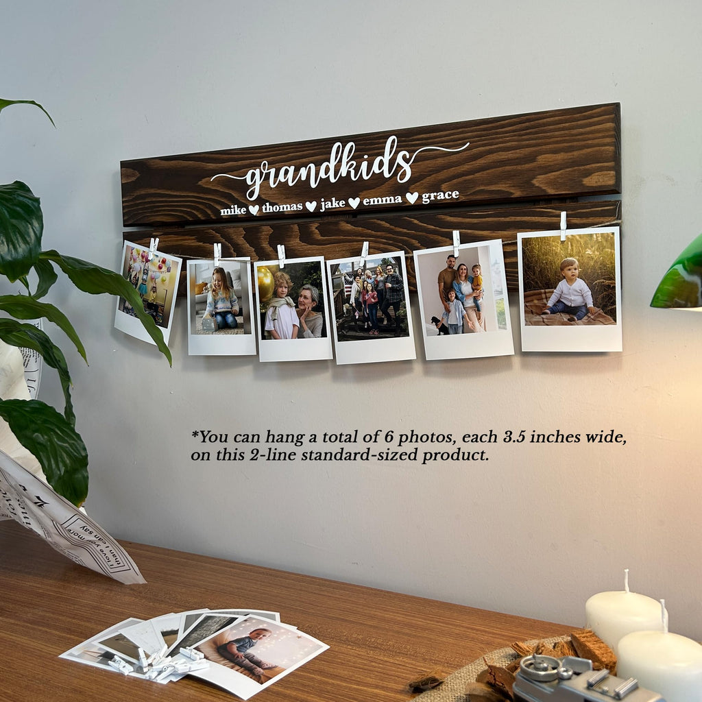 Personalized Wood Family Photo Sign - Mother's Day Gift | Aydan's Unique Finds