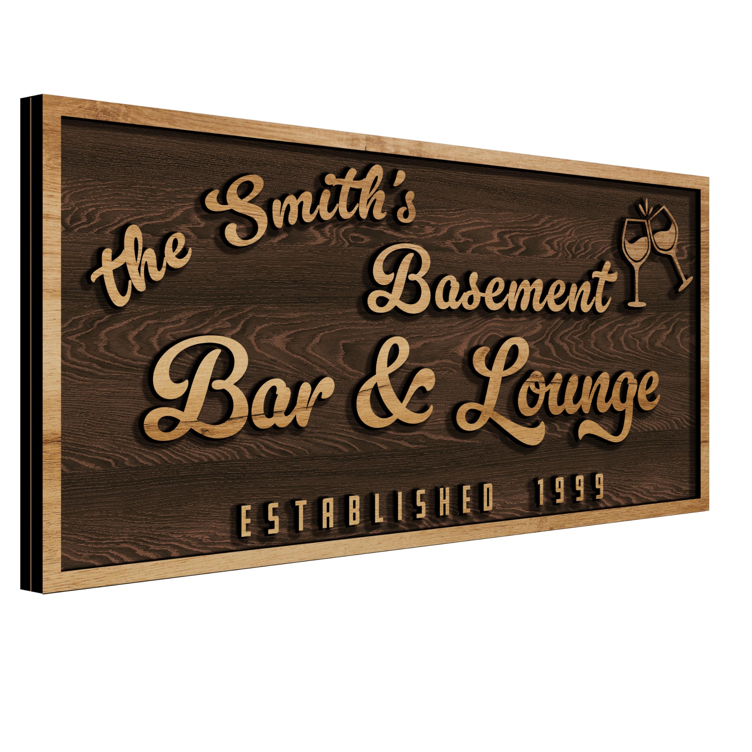 Custom Wood Backyard Bar Sign - Personalized Lounge Decor | Aydan's Unique Finds