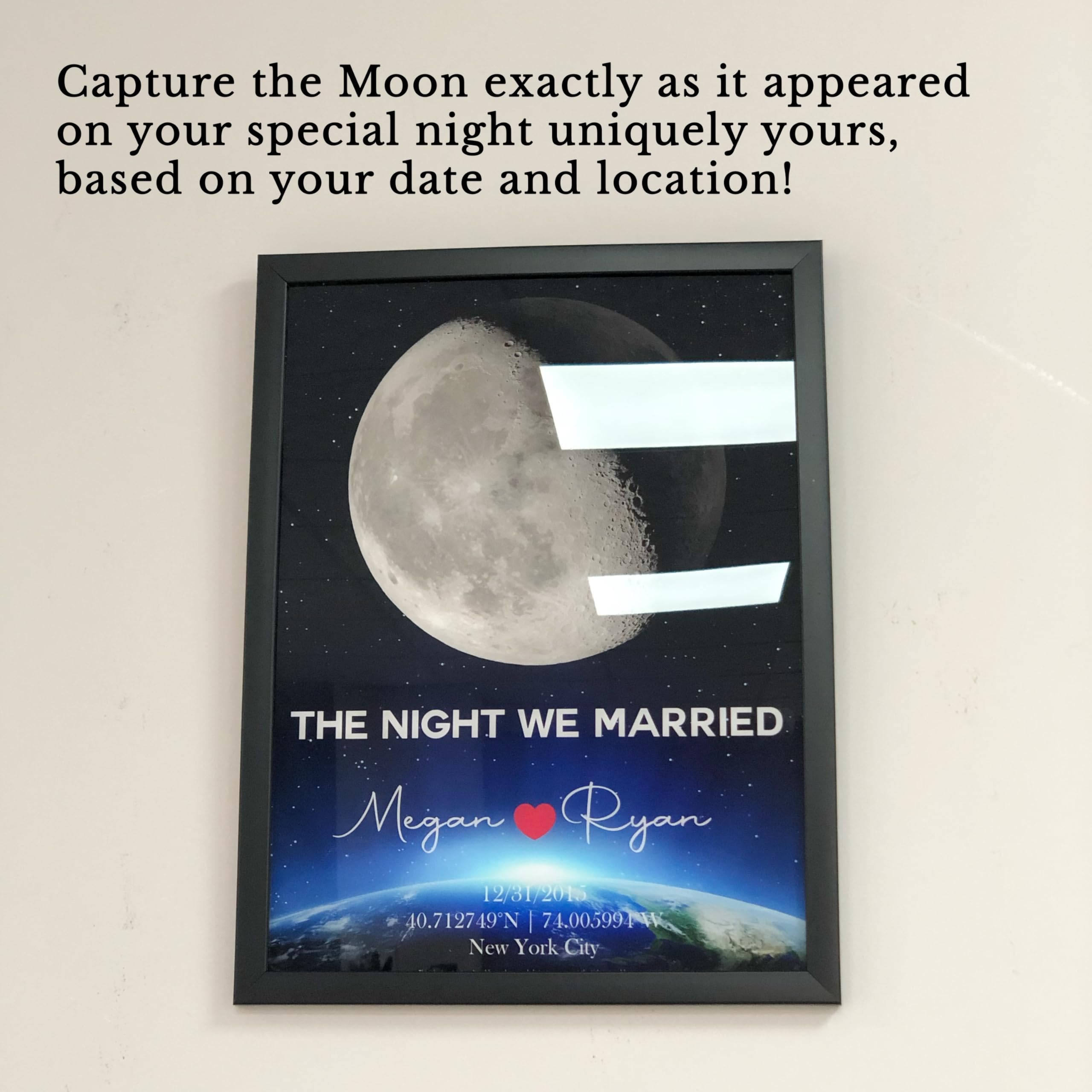 Custom Anniversary Star Map - Glass Wall Art for Couples