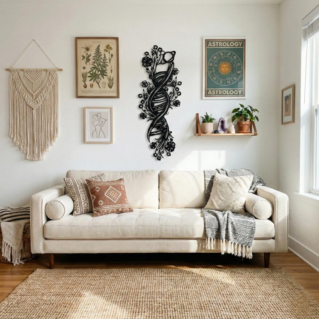 Modern Abstract Metal Wall Art - Minimalist Line Decor | Aydan's Unique Finds
