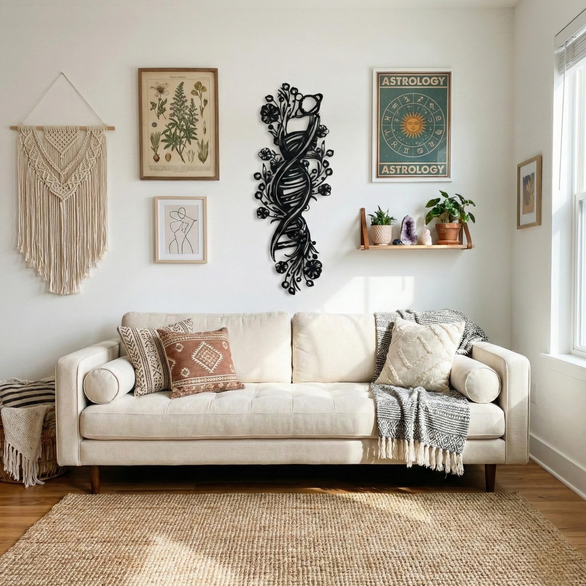 Modern Abstract Metal Wall Art - Minimalist Line Decor | Aydan's Unique Finds