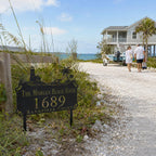 Beach House Metal Address Sign