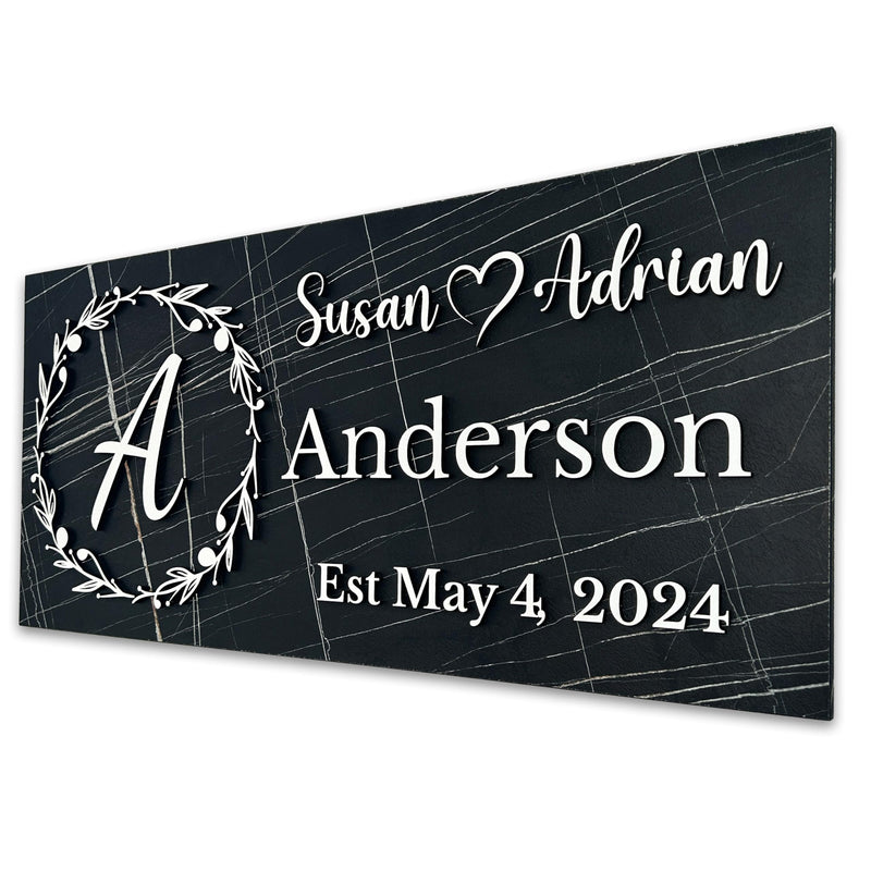 Personalized Monogram Family Name Wood Sign | Aydan's Unique Finds