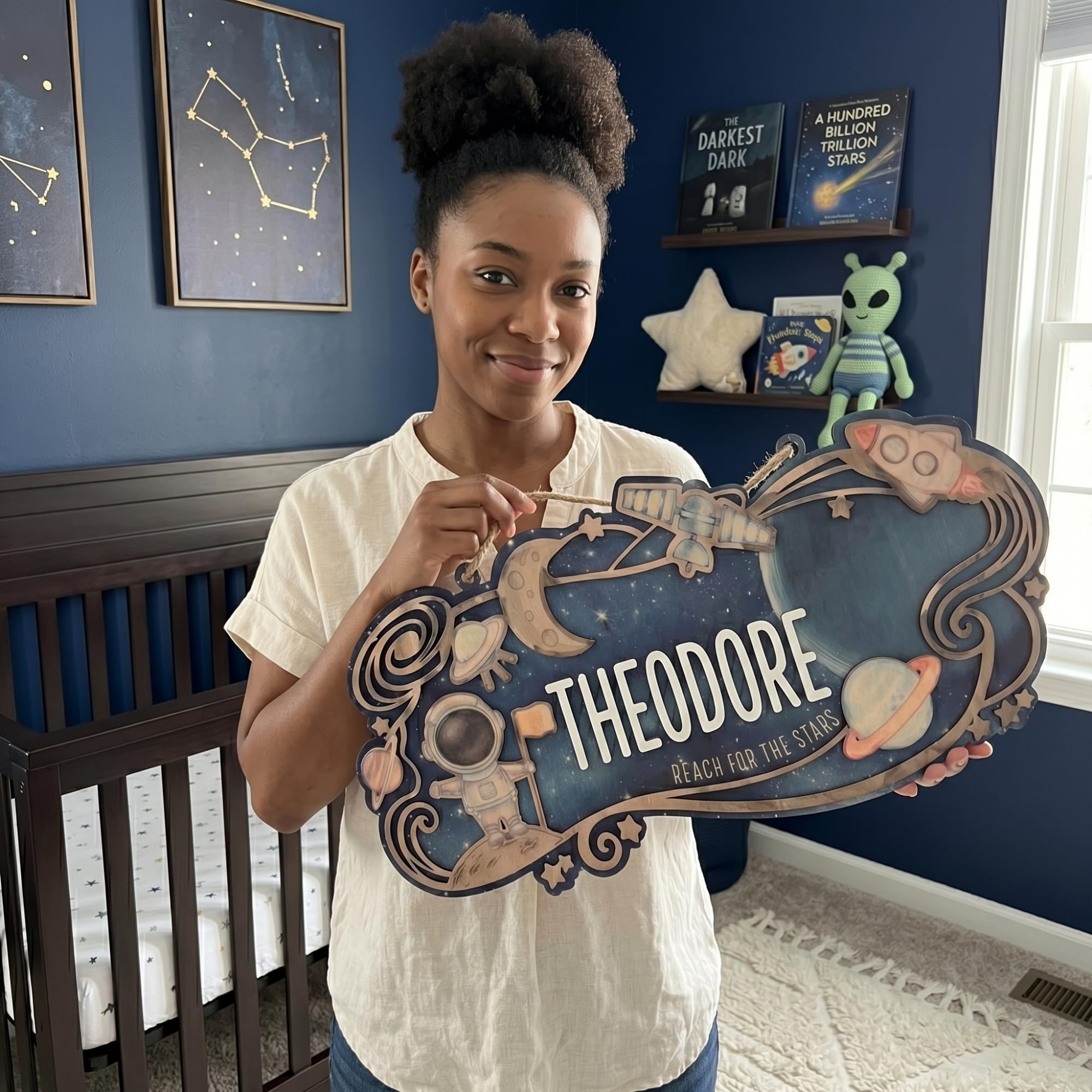 Custom Safari Nursery Sign - Jungle Animals Wood Decor | Aydan's Unique Finds