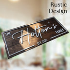 Personalized Family Name Sign - Art Deco Wood Wall Decor | Aydan's Unique Finds