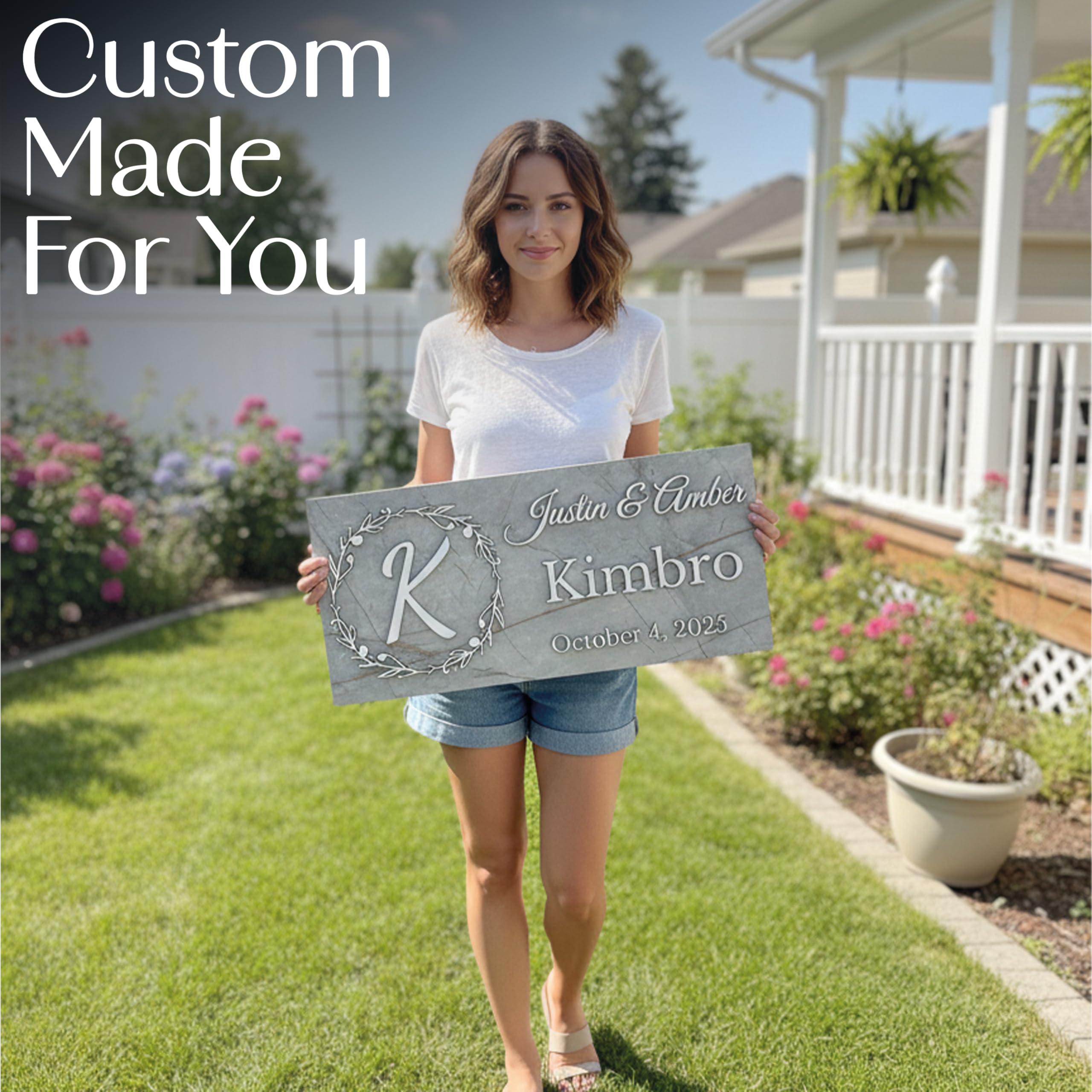 Personalized Monogram Family Name Wood Sign | Aydan's Unique Finds