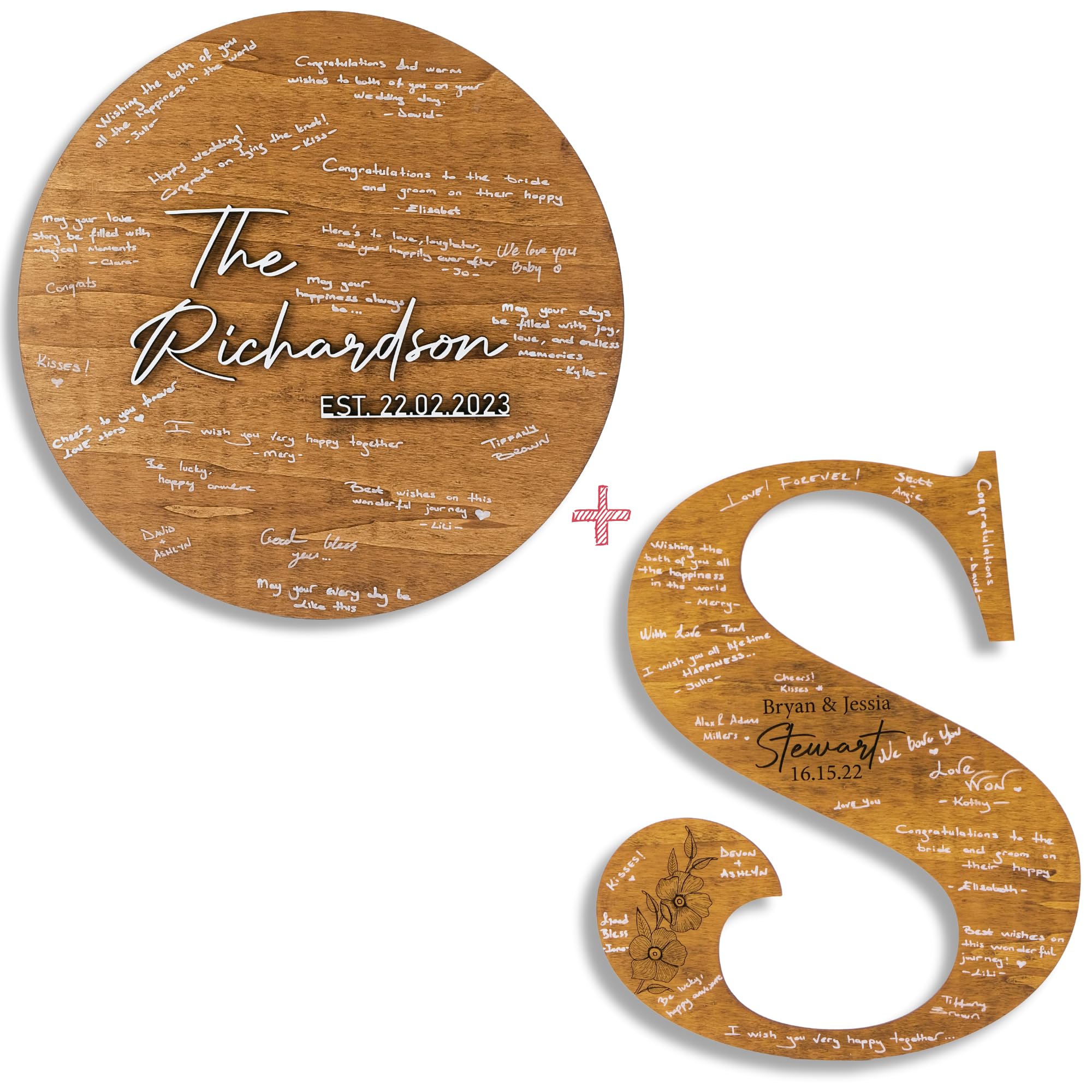 Personalized Wedding Guestbook Sign - Wooden Keepsake