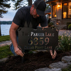 Lake House Metal Address Sign