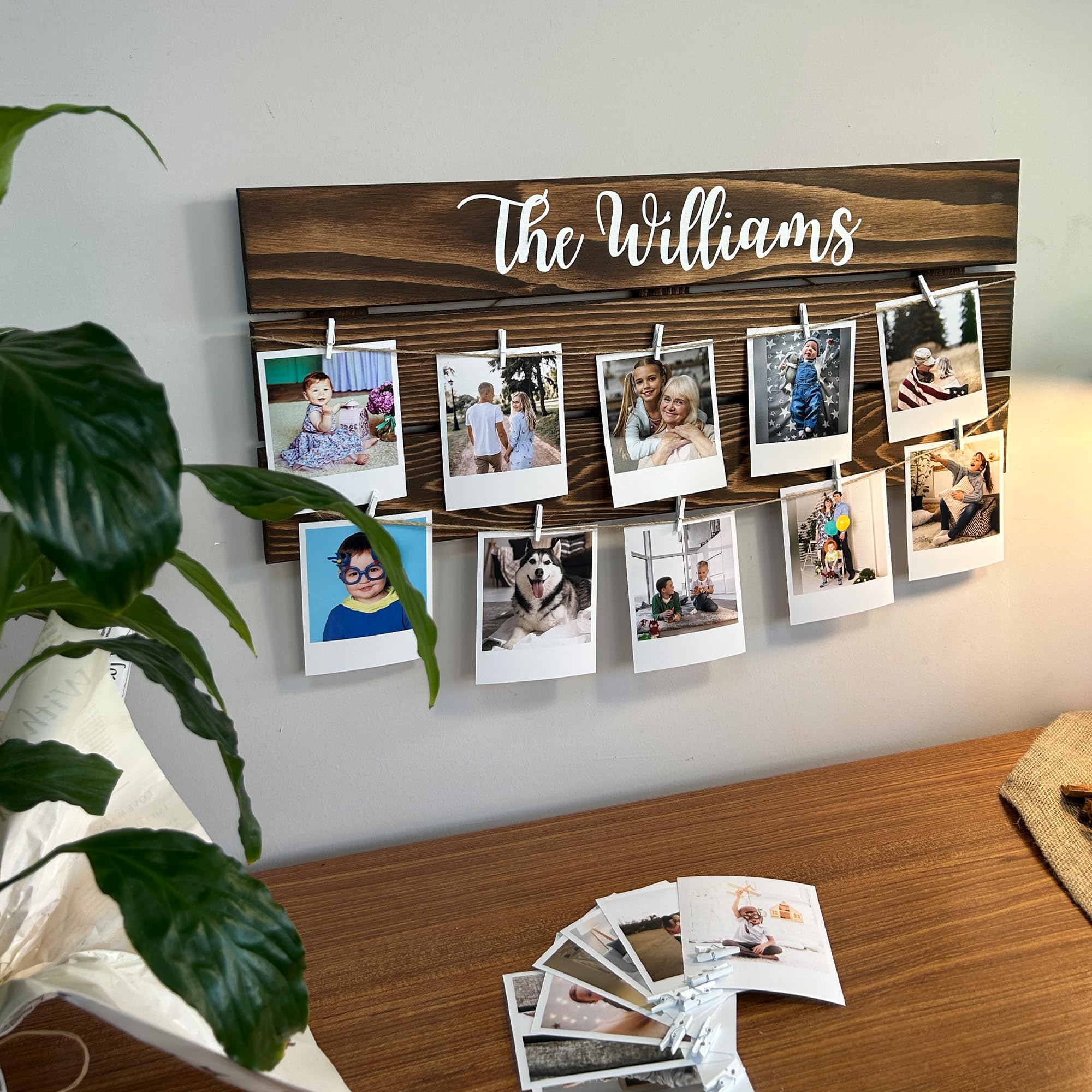 Custom Wood Photo Display Sign - Christmas Family Gift | Aydan's Unique Finds