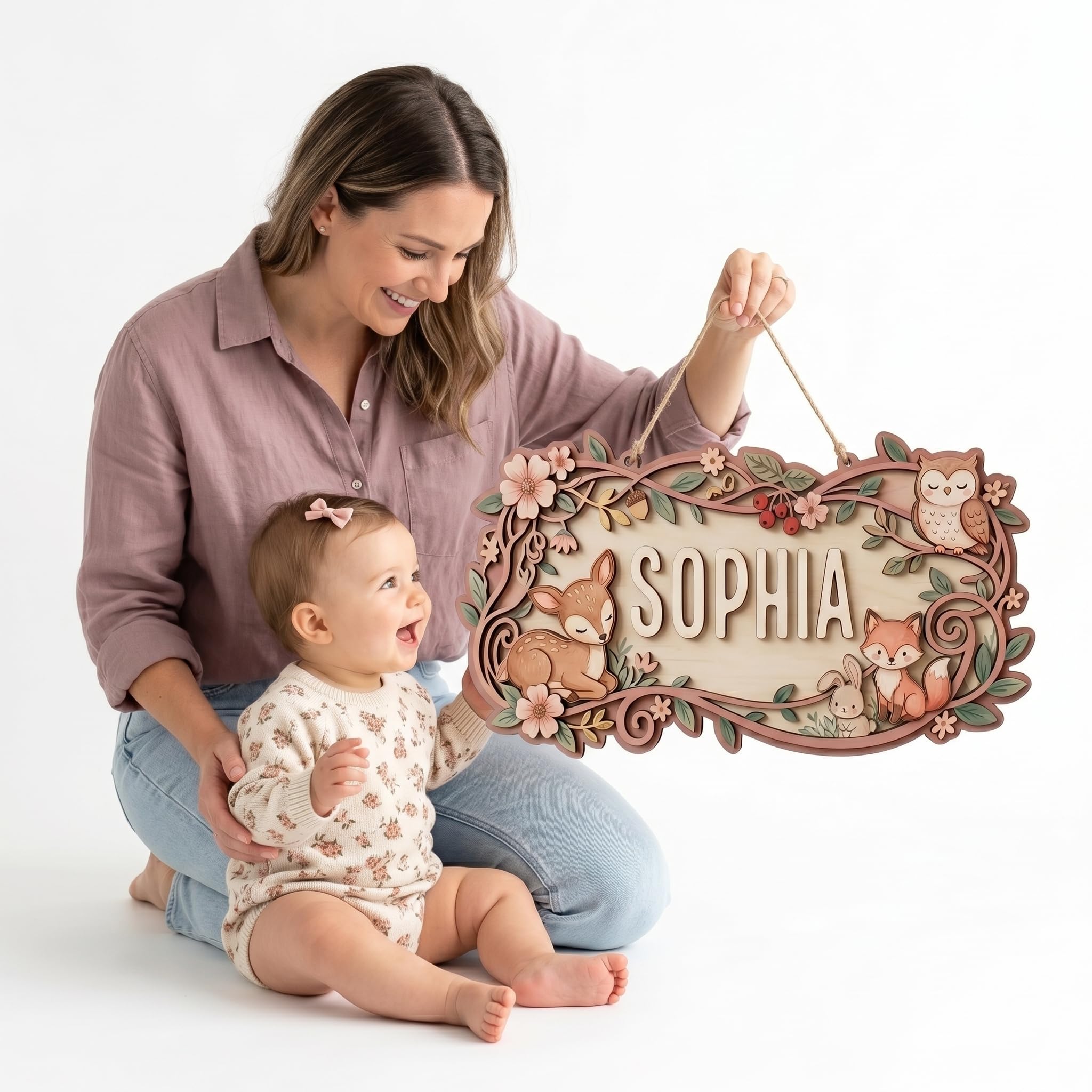 Custom Safari Nursery Sign - Jungle Animals Wood Decor