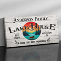 Canvas Lakehouse Sign - Custom Cabin Decor