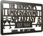 Personalized Metal Bar Sign – Custom Powder-Coated Steel, Man Cave Gift for Dad