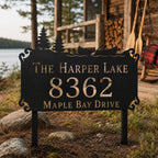 Lake House Metal Address Sign
