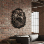Fantasy Metal Wall Art - Dragon & Mythology Silhouette