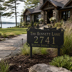 Lake House Metal Address Sign