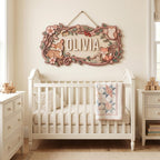 Custom Safari Nursery Sign - Jungle Animals Wood Decor