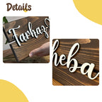 Personalized Couples Name Wood Sign - Valentine's Gift | Aydan's Unique Finds