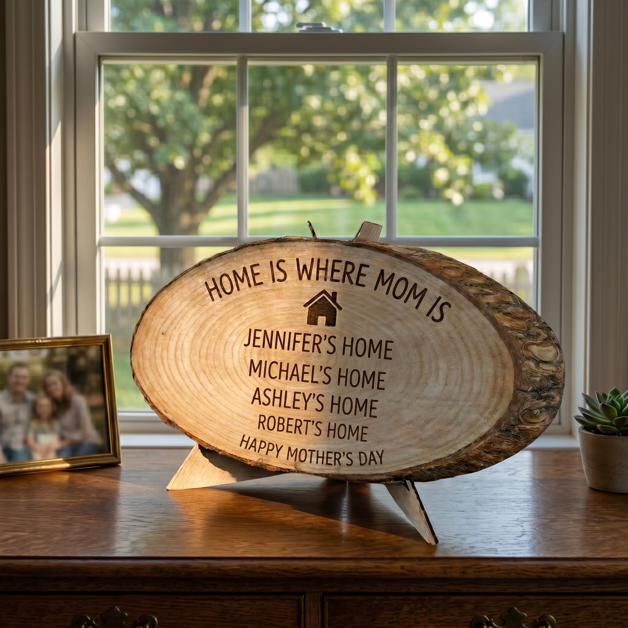 Personalized Mother's Day Wood Plaque - Family Names
