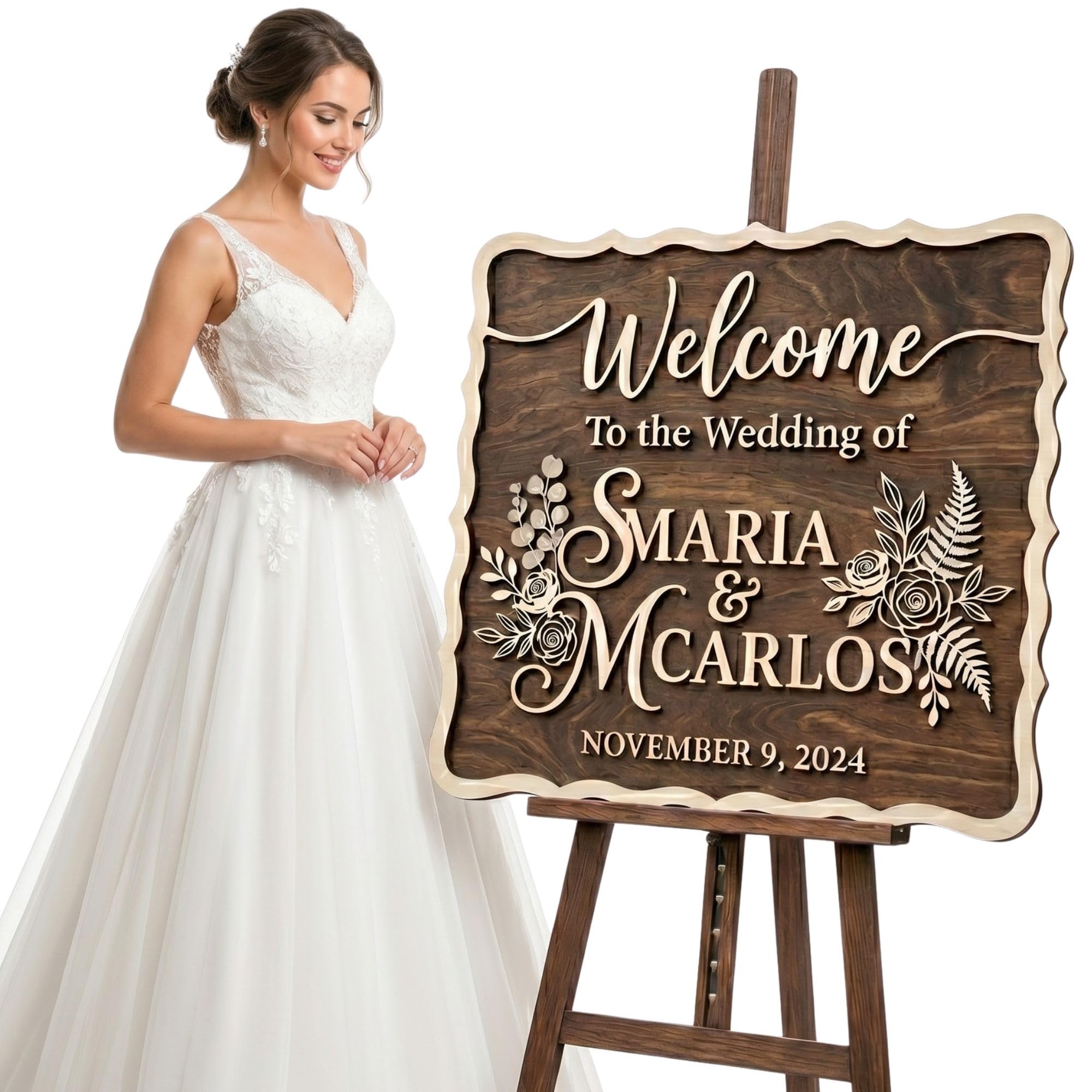 Personalized Wedding Guestbook Sign - Wooden Keepsake