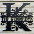 Custom Metal Monogram Family Name Sign - Modern Wall Art | Aydan's Unique Finds