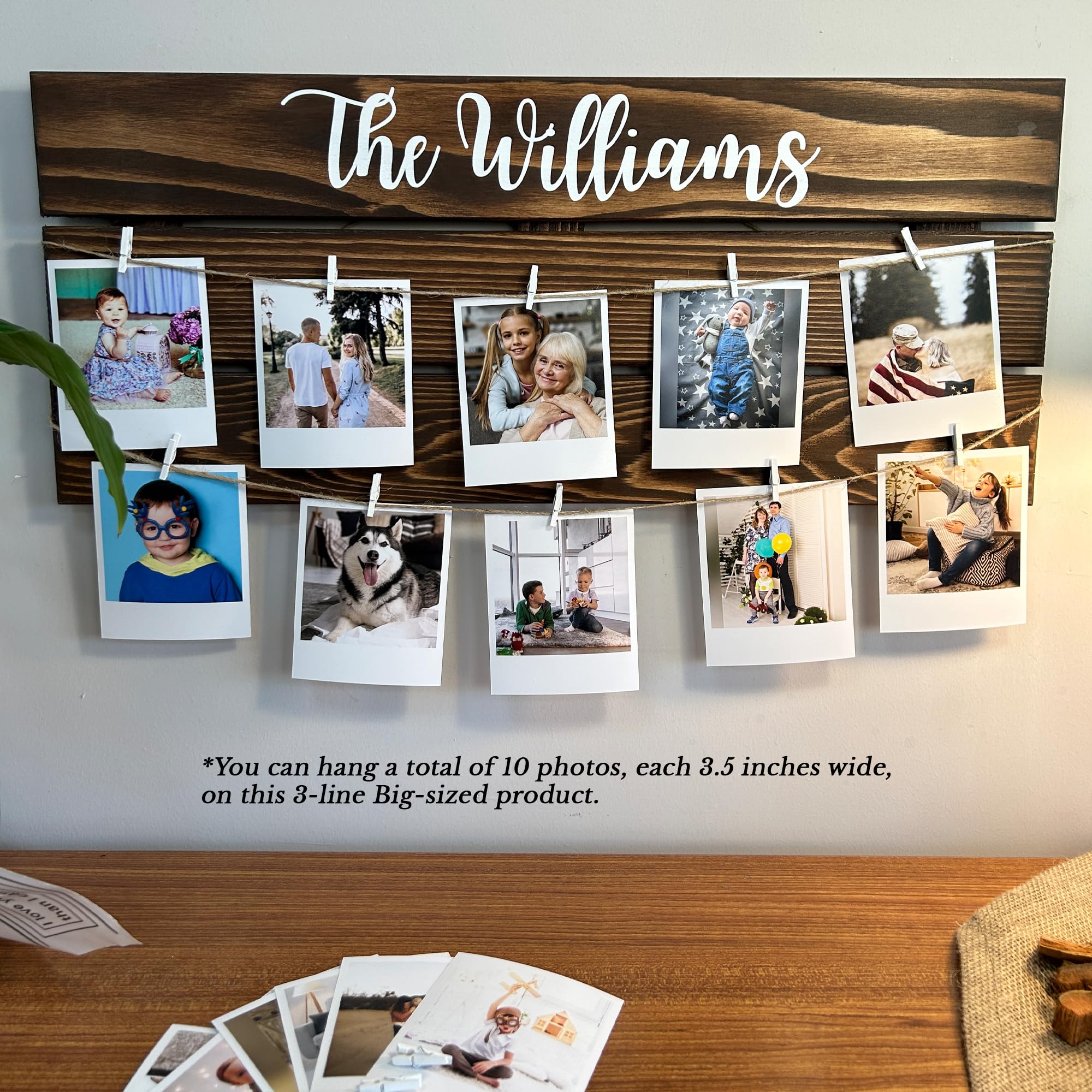Custom Wood Photo Display Sign - Christmas Family Gift | Aydan's Unique Finds