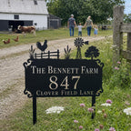 Farmhouse Metal Address Sign