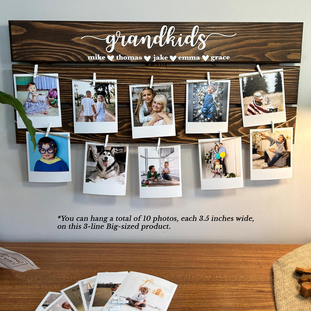 Personalized Wood Family Photo Sign - Mother's Day Gift | Aydan's Unique Finds