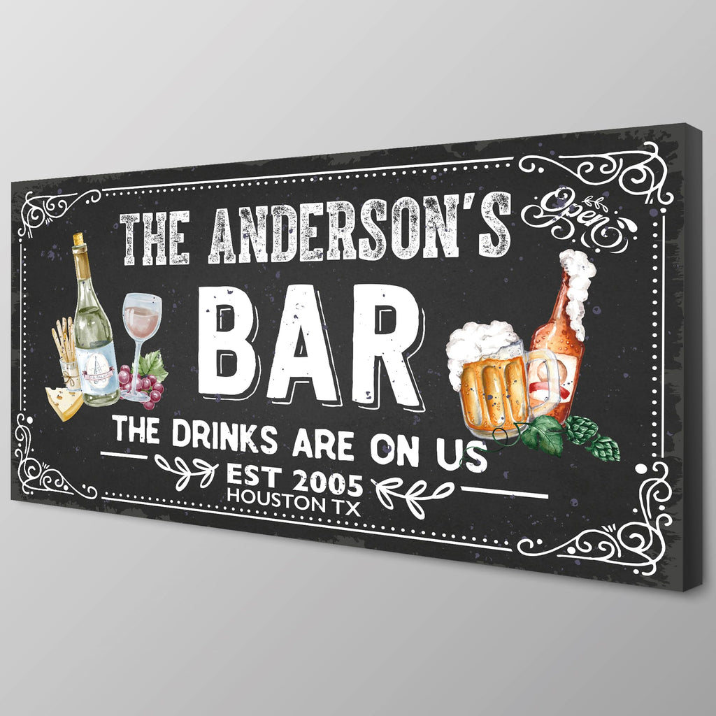 Custom Canvas Wall Art - Bar, Cabin & Nursery Sign