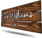 Family Name Wood Sign - Where Our Story Begins, Wedding Gift