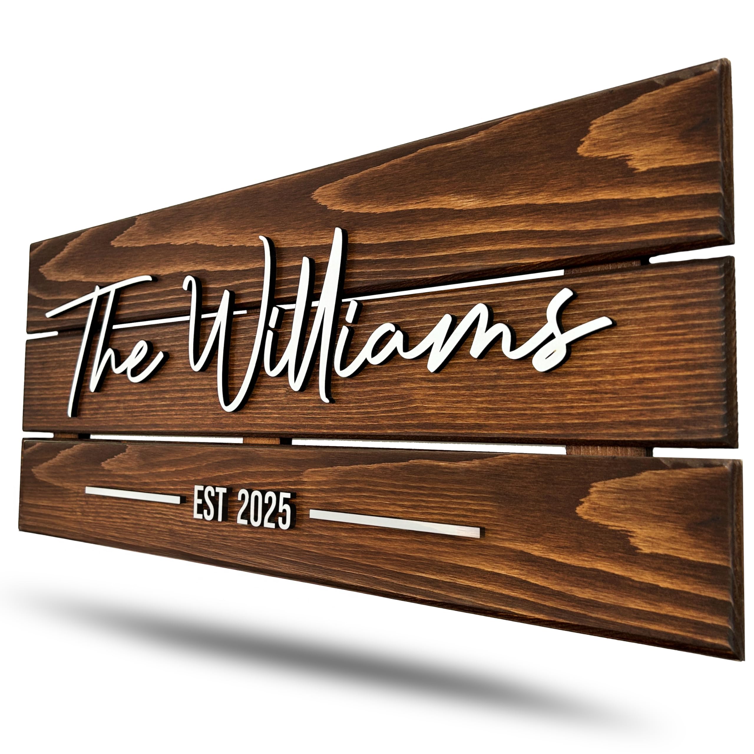 Custom Wood Family Name Sign - Established Date Plaque | Aydan's Unique Finds